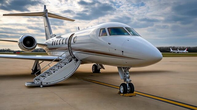 Gulfstream G550 Private Jet on the Tarmac