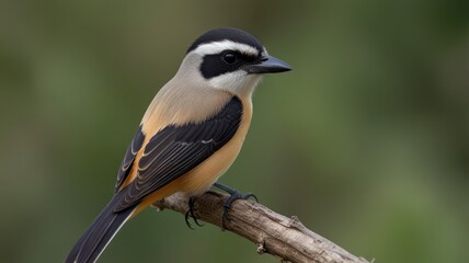 Close-up of a black-crowned shrike.