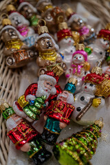 Colorful Christmas ornaments displayed in Budapest capturing holiday spirit and festive cheer