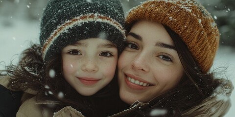 A Mother-Daughter Snowy Day Bonding Moment