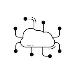 Cloud computing vector icon