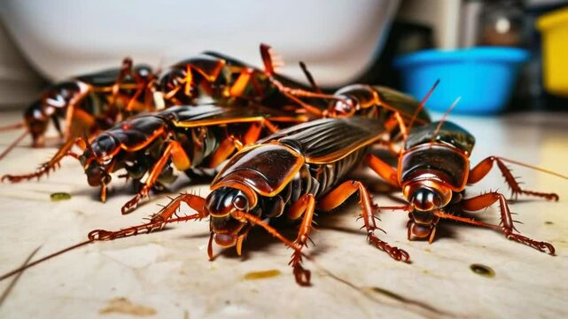 cockroach on the ground
