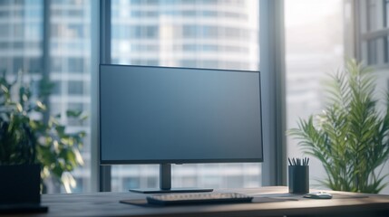 Modern Computer Setup Near Office Window