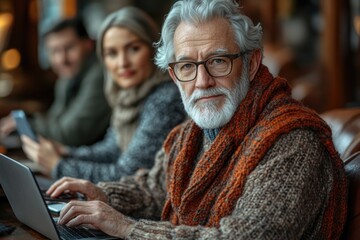 A person sitting in front of a laptop, typing away