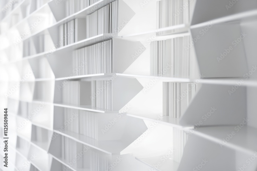 Poster a close-up view of a bookshelf filled with books, great for depicting a love for reading or a cozy a