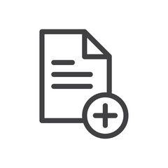 Add list icon Vector logo outline