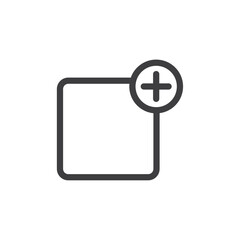 Fototapeta premium Add new icon Vector logo outline