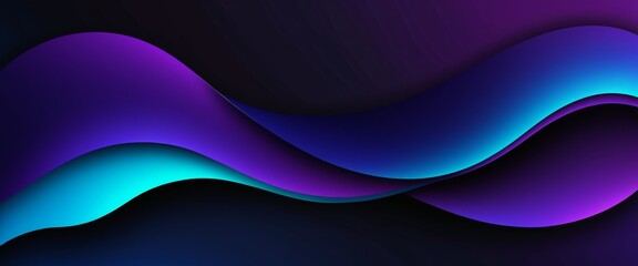 Vibrant abstract waves with purple and teal gradient design