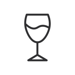 Champagne glass icon Vector logo outline