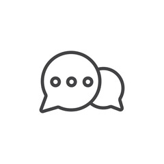 Conversation chat icon Vector logo outline