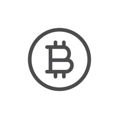 Cryptocurrency icon Vector logo outline