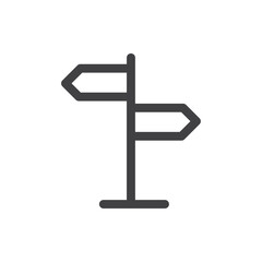 direction board icon Vector logo outline