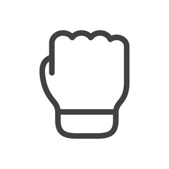 Fist icon Vector logo outline