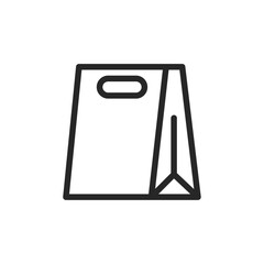 Food packaging icon Vector logo outline