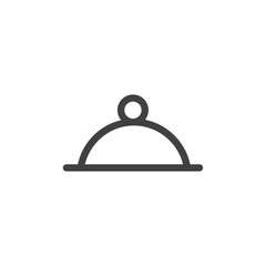 Food platter icon Vector logo outline