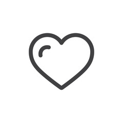 Heart icon Vector logo outline