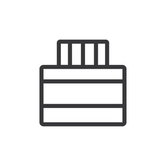 Ink bottle icon Vector logo outline