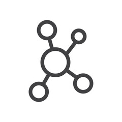 Molecule icon Vector logo outline