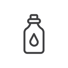 Oil bottle icon Vector logo outline