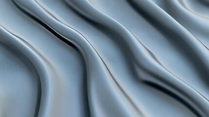 Obraz premium Smooth metallic surface with flowing waves and subtle reflections