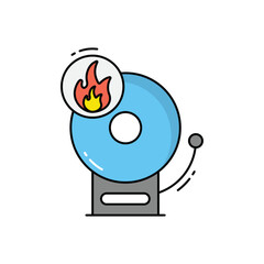 Fire alarm vector icon