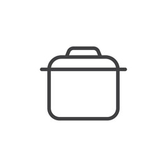Saucepan icon Vector logo outline