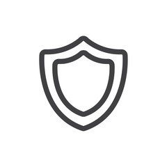 Shield icon Vector logo outline