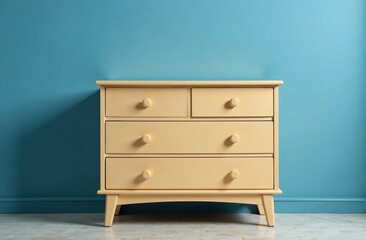 Modern interior of children room blue color, playroom in house. AI Generative