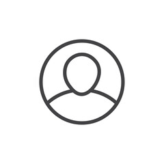User account avatar icon Vector logo outline