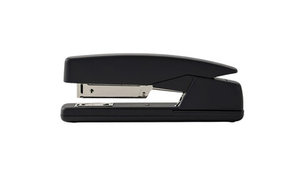 PNG of Minimalist black stapler, ideal for office use and organization on transparent background