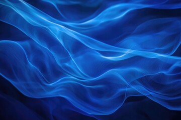 Obraz premium A high-angle shot of blue fabric on a black background