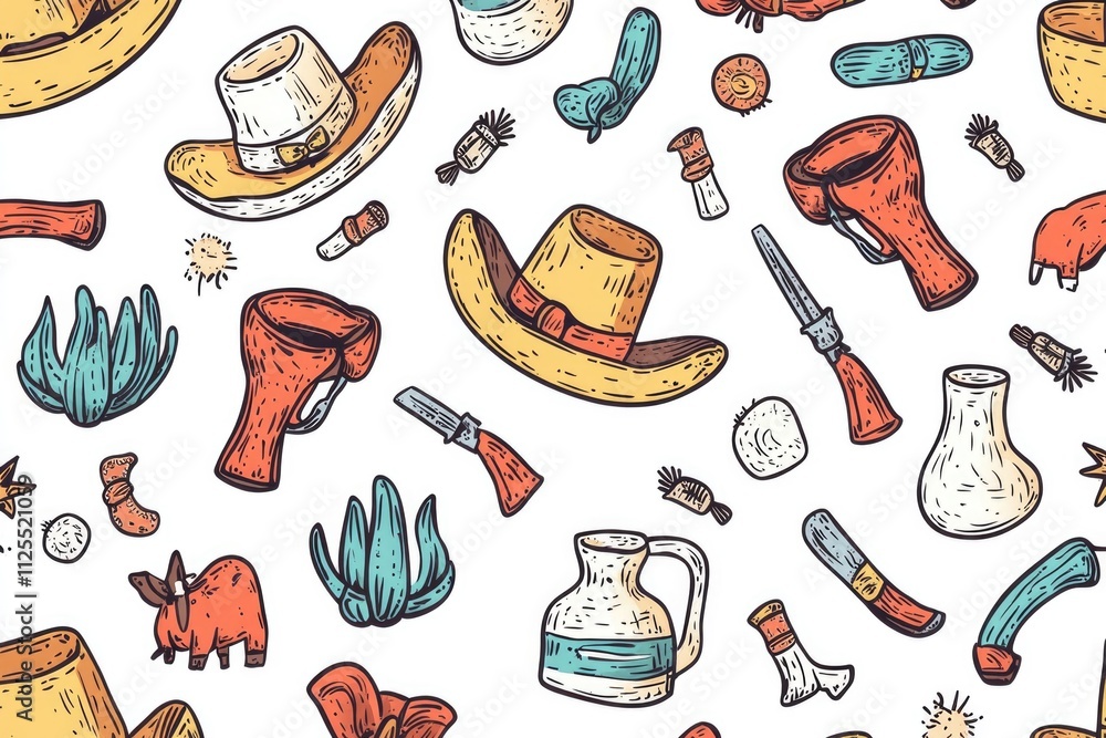 Poster a collection of diverse objects arranged on a clean white background
