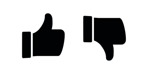 Like dislike icon. Like icon set