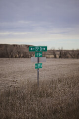 Rural Kansas country road sign