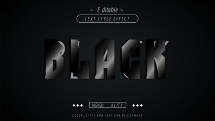 Black text effect editable