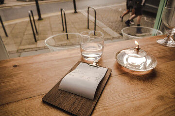 paying bill at the restaurant concept