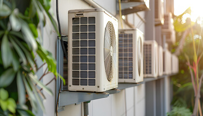 Selective focus to Ceiling mounted cassette type air condition units with fire sprinkler water pipe and other parts of ventilation system