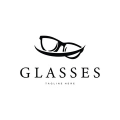 simple design silhouette logo glasses illustration modern fashion style for product brand