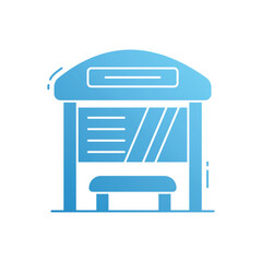 Bus stop vector icon