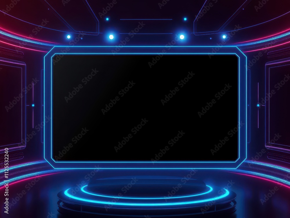 Canvas Prints a high-quality mockup template of a video multimedia player designed for web use, design, video, tec