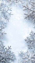 Silver Snowflake Christmas Background