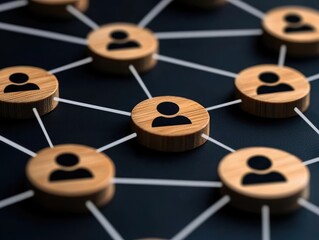 Connecting professionals through networking digital workspace infographic modern top-down view collaboration concept