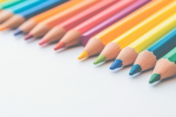 Naklejka premium Multicolored pencils for drawing. Generative AI