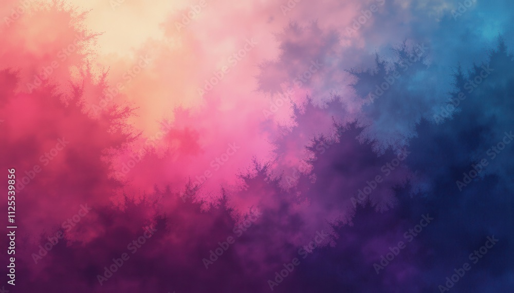 Poster gradient canvas with intricate noise textures, creating a digital art design that is deeply magical 