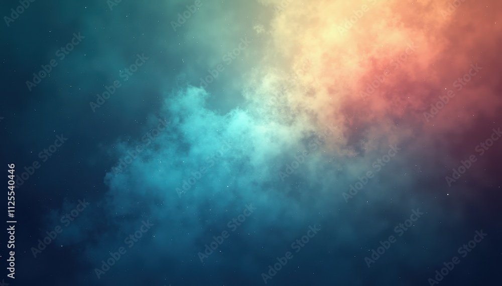 Poster gradient transitions with glimmering grain and subtle noise, creating an enchanted and mystical digi