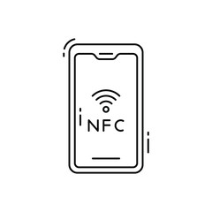 NFC technology vector icon