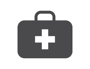 medical case flat icon. first aid kit symbol. healthcare and medical symbol. isolated vector image in simple style