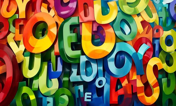 Vibrant Alphabet Symphony: A Kaleidoscope of Colorful Letters