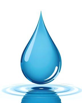 dessin vectoriel d'une goutte d'eau bleu qui tombe