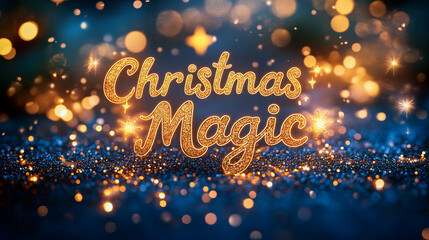 Christmas magic: festive lights and sparkling holiday atmosphere